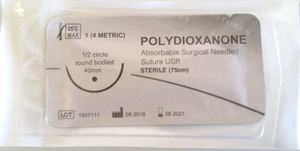 Fir polydioxanone USP 0 75 cm ac atraumatic 12 buc/cutie (monofilament)