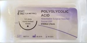 Fir polyglycolic acid USP 0 75 cm ac atraumatic 12 buc/cutie (polifilament)