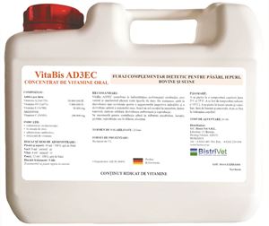 VitaBis AD3EC 5 l - Premix pentru păsări, iepuri, bovine și suine